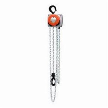 CM Hurricane 360 Hand Chain Hoist, 1 Ton Load, 15 Ft H Lifting, 14 In Min Between Hooks, 118 In Hook 5627A